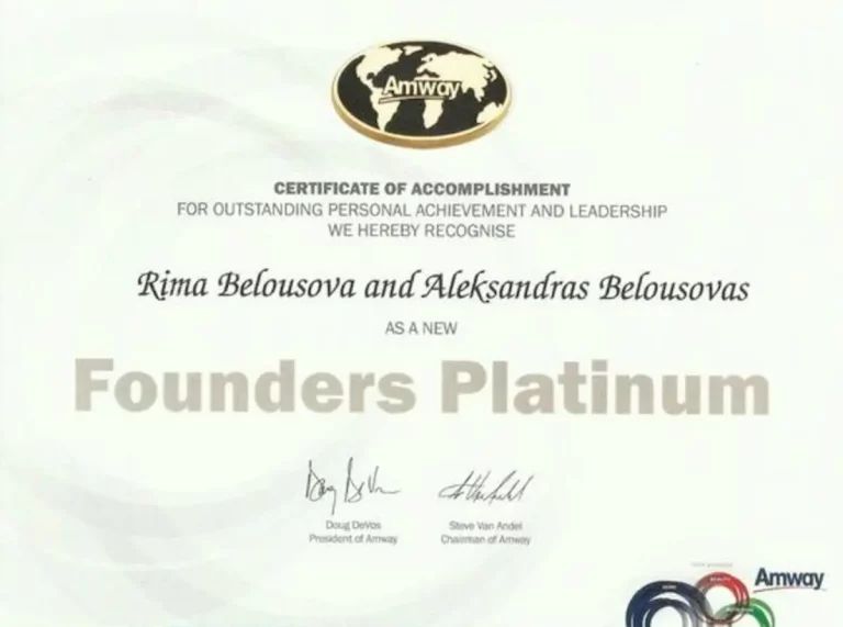 Amway Founders Platinum Aleksandras Belousovas in Bulgaria